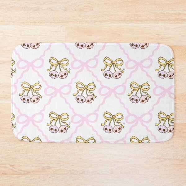 Item preview, Pastel Goth Cherry Skulls & Ribbon Pattern designed and sold by MiaBellaGirl.