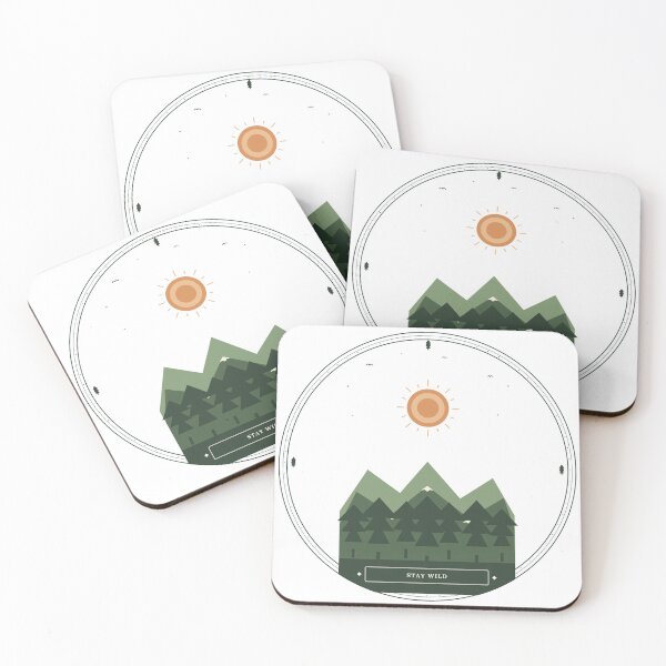 Item preview, Stay Wild — Pine Forest & Mountain Badge designed and sold by Designseller1.