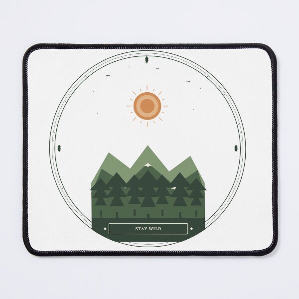 Item preview, Stay Wild — Pine Forest & Mountain Badge designed and sold by Designseller1.