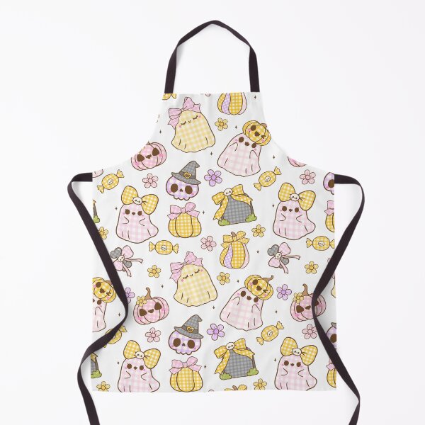 Aperçu de l'œuvre Motif pastel kawaii pour Halloween – Fantômes, citrouilles et crânes pastel gothiques mignons créée et vendue par MiaBellaGirl.