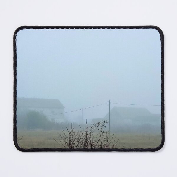 Item preview, Two Houses in the Autumn Mist – Peaceful Countryside Landscape designed and sold by Light79.