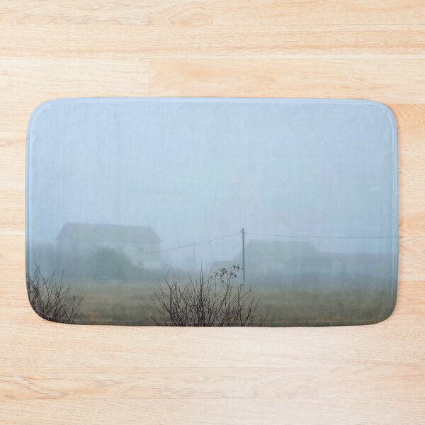 Item preview, Two Houses in the Autumn Mist – Peaceful Countryside Landscape designed and sold by Light79.