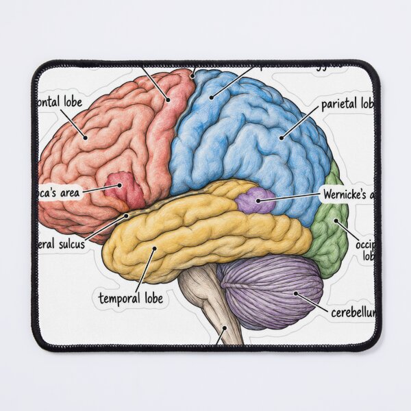 Item preview, Anatomy Brain Lobes Physical Therapy Sticker designed and sold by isokinetic.