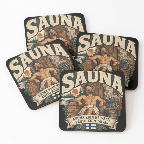 Item preview, Hot as Hell, Relaxed as Heaven - Finnish Sauna Sisu Art designed and sold by Neurospicy Trolls.