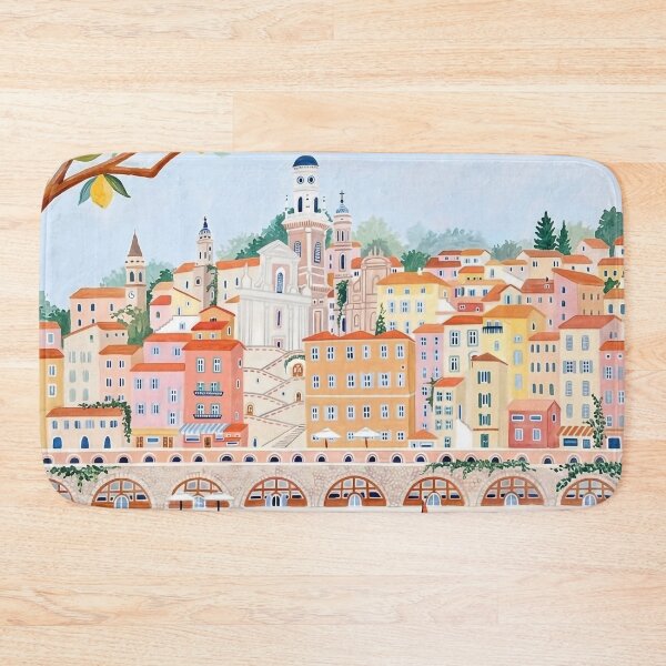 Item preview, Menton France Travel Poster – French Riviera designed and sold by POSTERIOCREW.