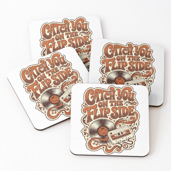 Item preview, Catch You on the Flip Side Retro 70s Typography designed and sold by Mellow Doodle Co..