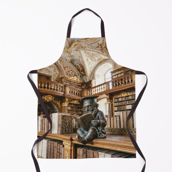 Item preview, Gnome Reading at the University Library Art Print – Baroque Library Gift, Poland Travel Decor designed and sold by Purrfecta.