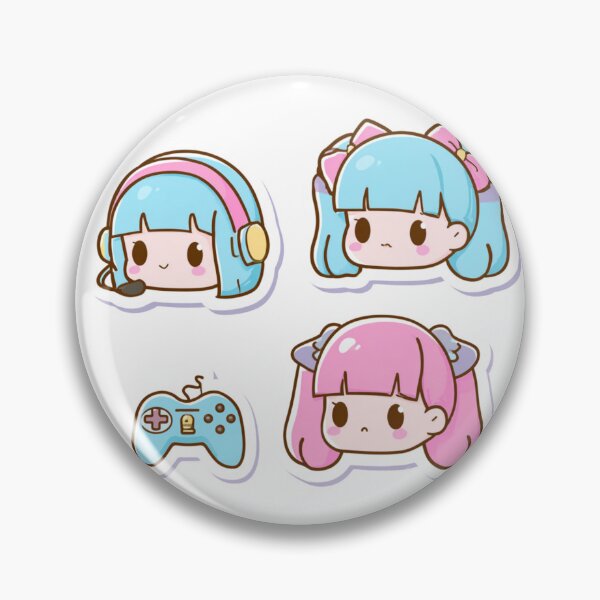 Item preview, Cute Chibi Gamer Girl Headset Kawaii Anime Gaming designed and sold by NicolasGlowArt.