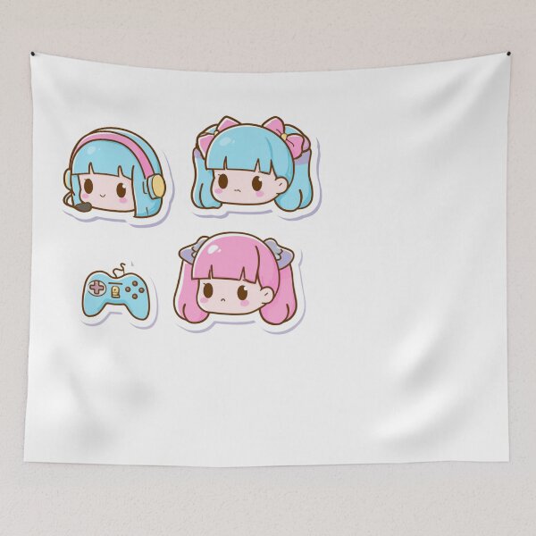 Item preview, Cute Chibi Gamer Girl Headset Kawaii Anime Gaming designed and sold by NicolasGlowArt.