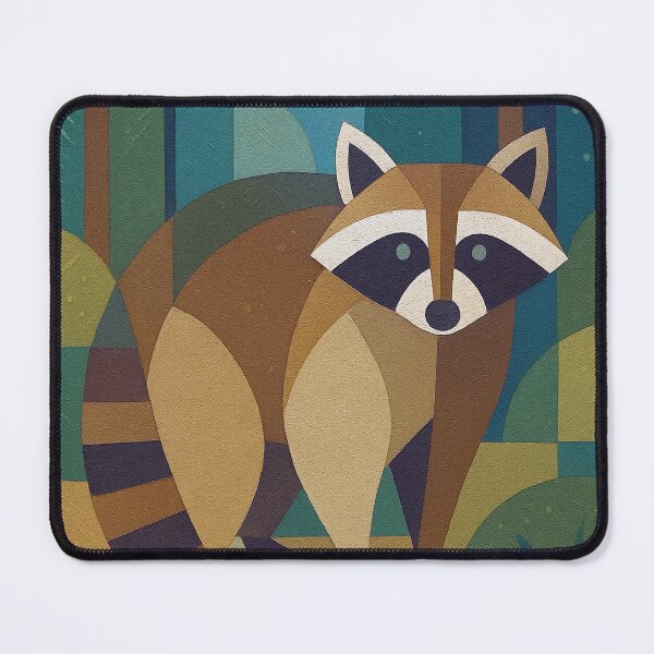Item preview, Raccoon in the Forest - a Geometric illustration. designed and sold by GalleryKauffeld.