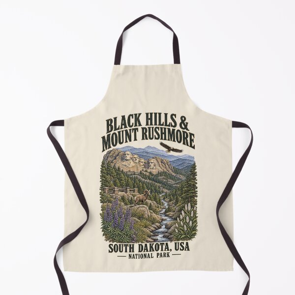 Item preview, BLACK HILLS & MOUNT RUSHMORE, SOUTH DAKOTA, USA [Vintage Illustration] designed and sold by elektronen.