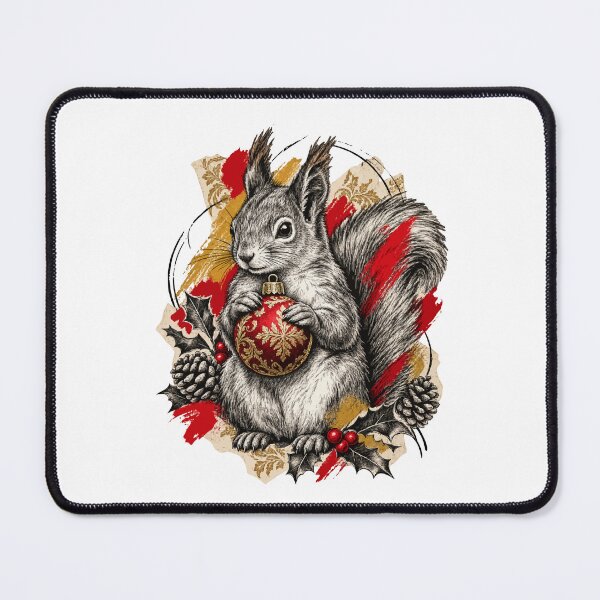 Item preview, The Curious Squirrel Discovers Treasures Among Christmas Decorations designed and sold by Honu2025.