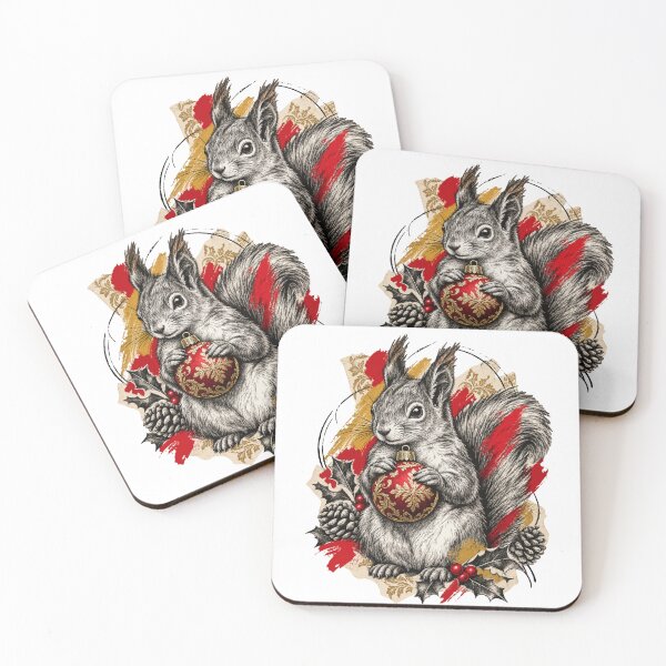 Item preview, The Curious Squirrel Discovers Treasures Among Christmas Decorations designed and sold by Honu2025.