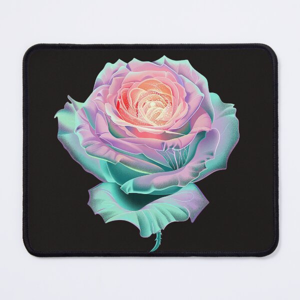 Item preview, a little rose with delicately shimmering petals designed and sold by RetroWaveArtCo.