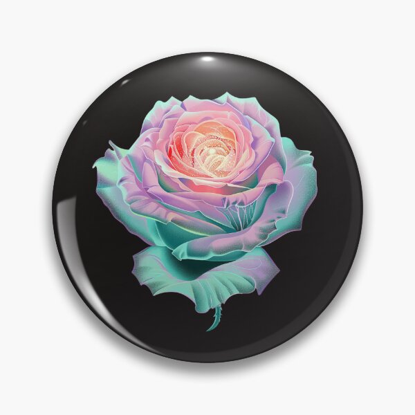Item preview, a little rose with delicately shimmering petals designed and sold by RetroWaveArtCo.