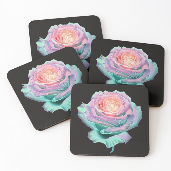 Item preview, a little rose with delicately shimmering petals designed and sold by RetroWaveArtCo.