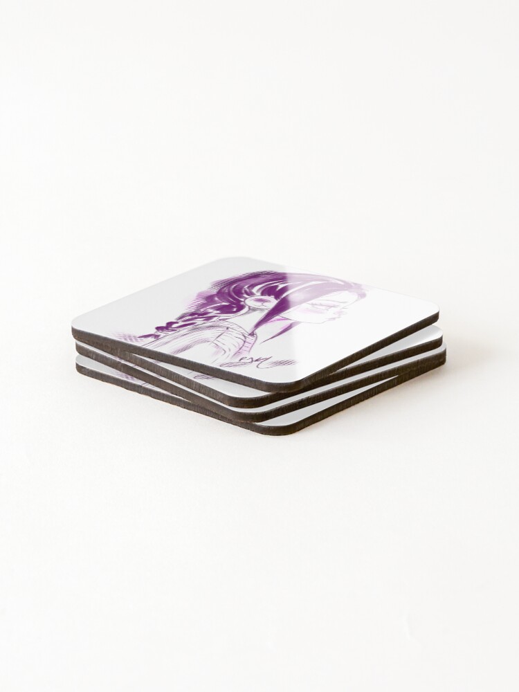 Thumbnail 4 of 5, Coasters (Set of 4), Violet designed and sold by RakelFD.