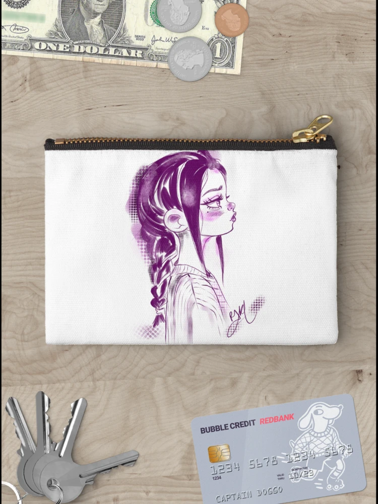 Thumbnail 3 of 4, Zipper Pouch, Violet designed and sold by RakelFD.