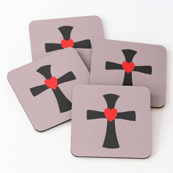 Item preview, Christian Cross with Red Heart designed and sold by Jeallan Designs.