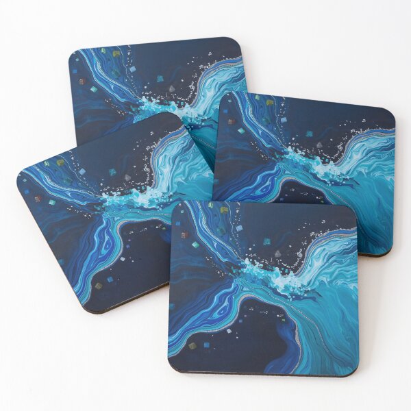 Item preview, Blue Abstract Water Marble Comforter & Shower Curtain Set. designed and sold by fbtrisha.