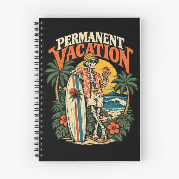 Item preview, Permanent Vacation – Vintage Skeleton Surfer designed and sold by PhilllandArt.