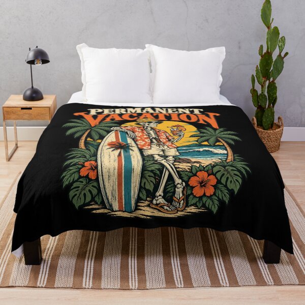 Item preview, Permanent Vacation – Vintage Skeleton Surfer designed and sold by PhilllandArt.