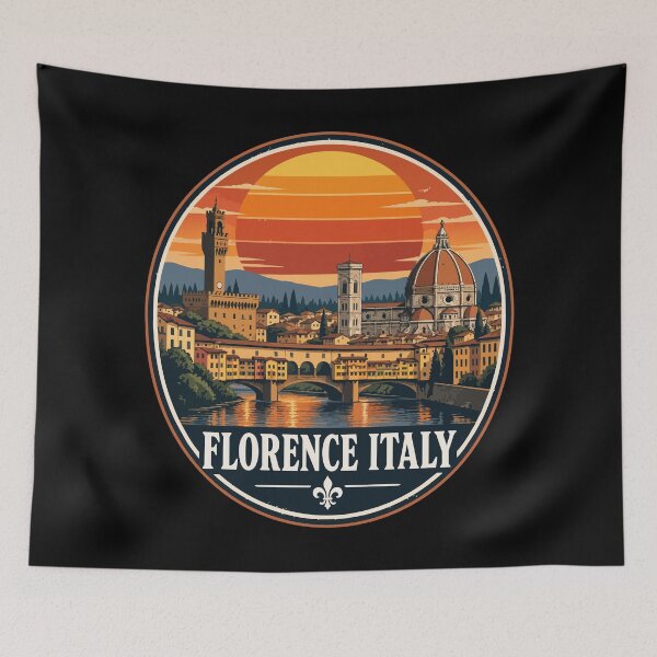 Item preview, Florence Italy Travel Retro designed and sold by TomFrontierArt.