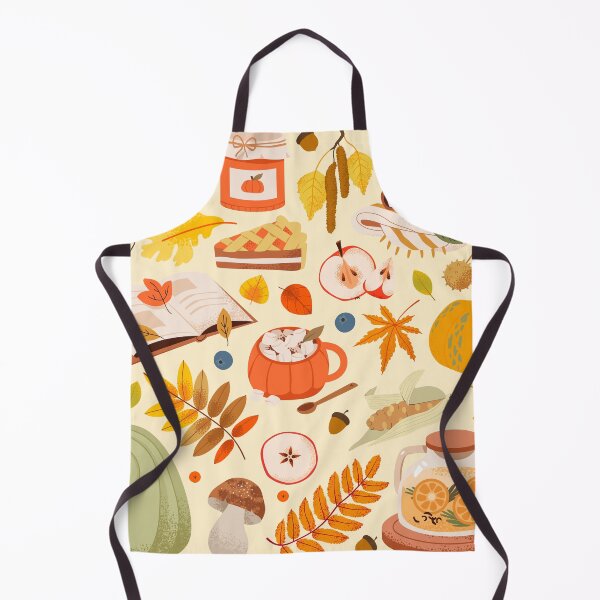Item preview, Cozy Autumn Elements Pattern – Warm Fall Harvest, Books, Pumpkins & Tea Illustration designed and sold by MiaBellaGirl.