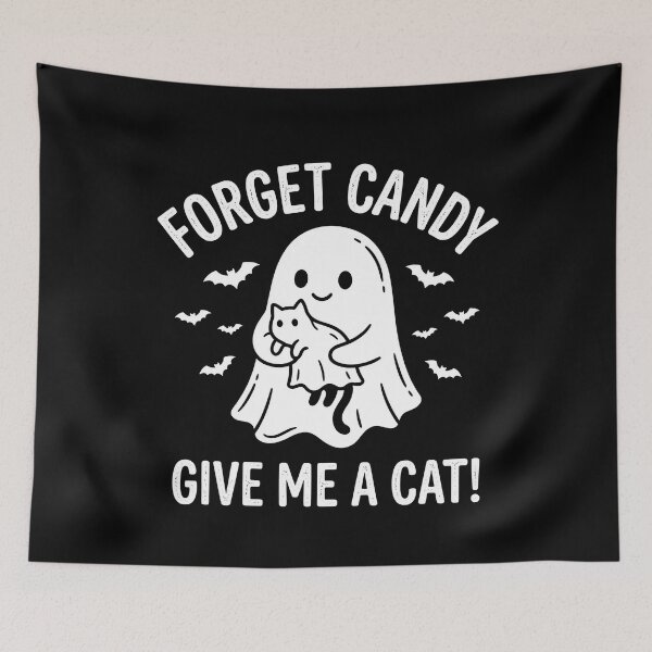 Item preview, Forget Candy Give Me A Cat Cute Ghost Halloween designed and sold by MizoX7.