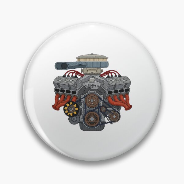 Item preview, V8 Engine Embroidered Design - Classic American Muscle Car Motor Art designed and sold by SherlyOjed.