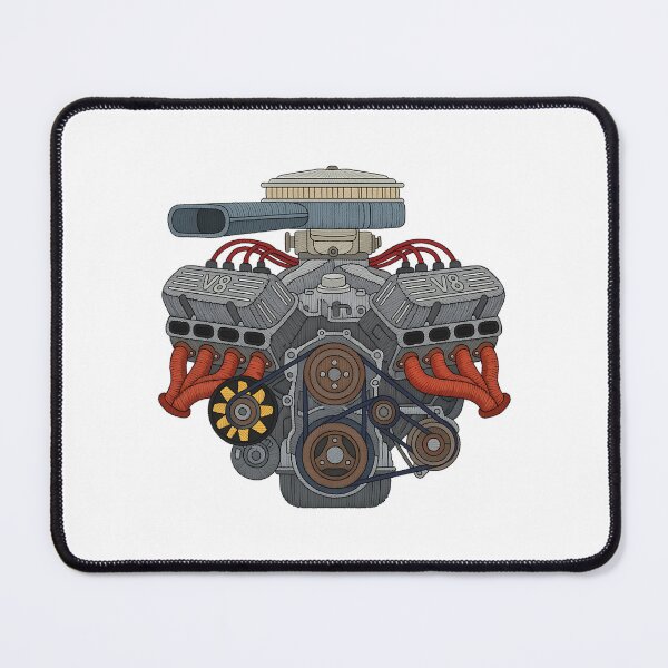 Item preview, V8 Engine Embroidered Design - Classic American Muscle Car Motor Art designed and sold by SherlyOjed.