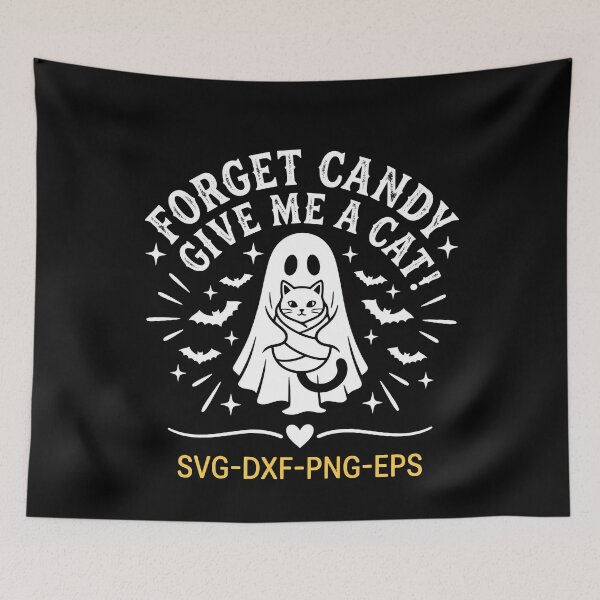 Item preview, Funny Mummy Cat Cute Ghost Forget Candy Halloween designed and sold by MizoX7.