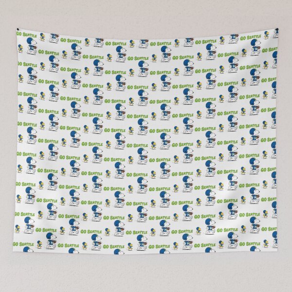 Item preview, Seattle Seahawks Inspired Snoopy and Woodstock Football Fan Art Design designed and sold by Surface-arts.