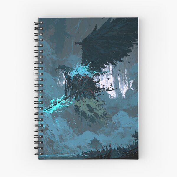 Artikelvorschau, Dark Fantasy Warrior Facing a Towering Winged Monster entworfen und verkauft von The Grimforge.