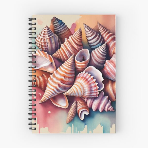Item preview, Warm Watercolor Pile of Spiral Seashells designed and sold by BeachWhisper.