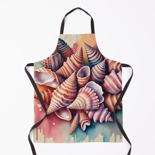 Item preview, Warm Watercolor Pile of Spiral Seashells designed and sold by BeachWhisper.