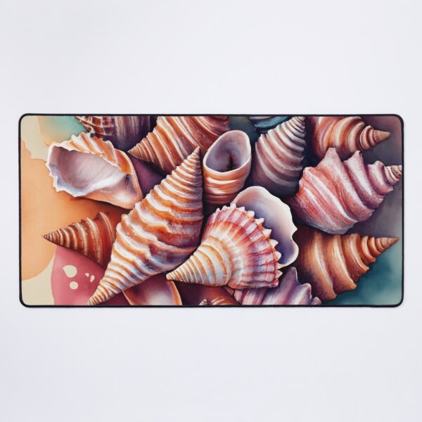 Item preview, Warm Watercolor Pile of Spiral Seashells designed and sold by BeachWhisper.