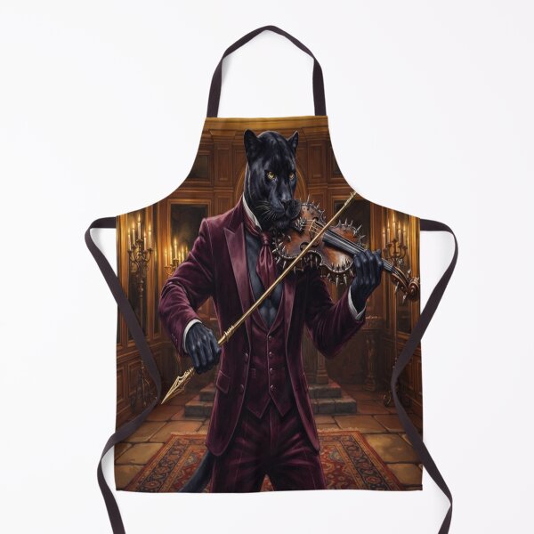 Item preview, Dark Fantasy Panther Musician Playing Violin Art designed and sold by AfresStudio.