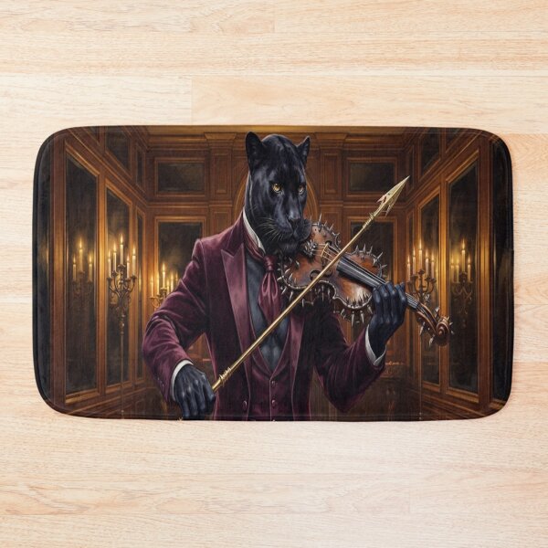 Item preview, Dark Fantasy Panther Musician Playing Violin Art designed and sold by AfresStudio.