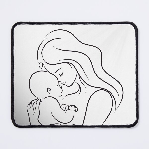 Item preview, A Mother’s Tender Embrace in Line Art designed and sold by SanaaYangu.