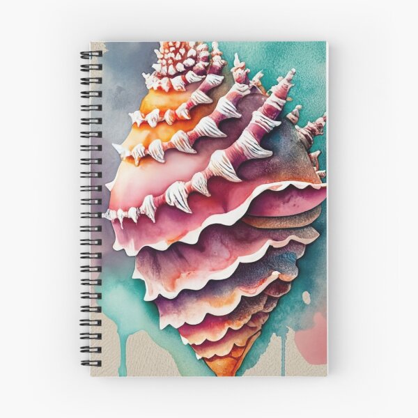 Item preview, Pink Spiny Conch Shell Watercolor designed and sold by BeachWhisper.