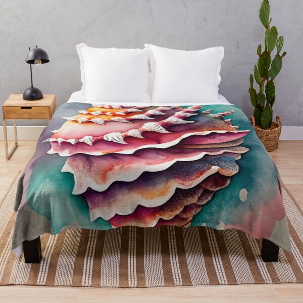 Item preview, Pink Spiny Conch Shell Watercolor designed and sold by BeachWhisper.