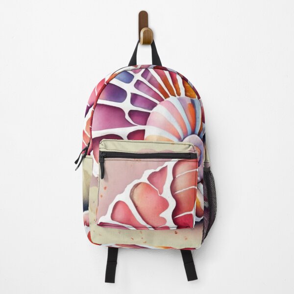 Item preview, Colorful Nautilus Shell Mosaic Watercolor designed and sold by BeachWhisper.