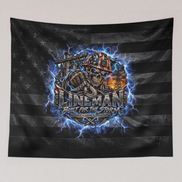 Item preview, Lineman Built for the Storm – Power Pride Sacrifice designed and sold by artistwill.