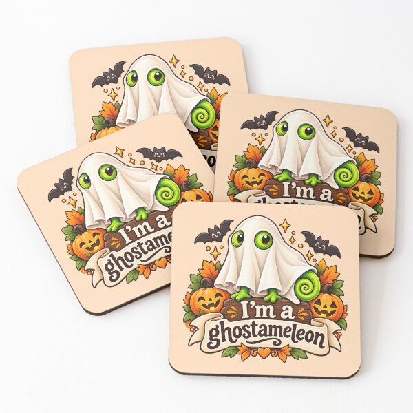 Item preview, Cute Ghostameleon Halloween Chameleon Autumn Design designed and sold by GusiaTreasures.