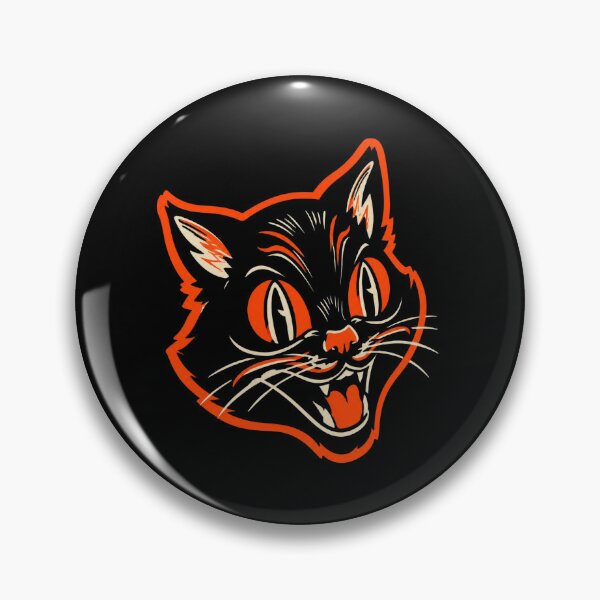 Item preview, Ctkr Studio Vintage Halloween Angry Black Cat Growling Face designed and sold by Elizabromby.