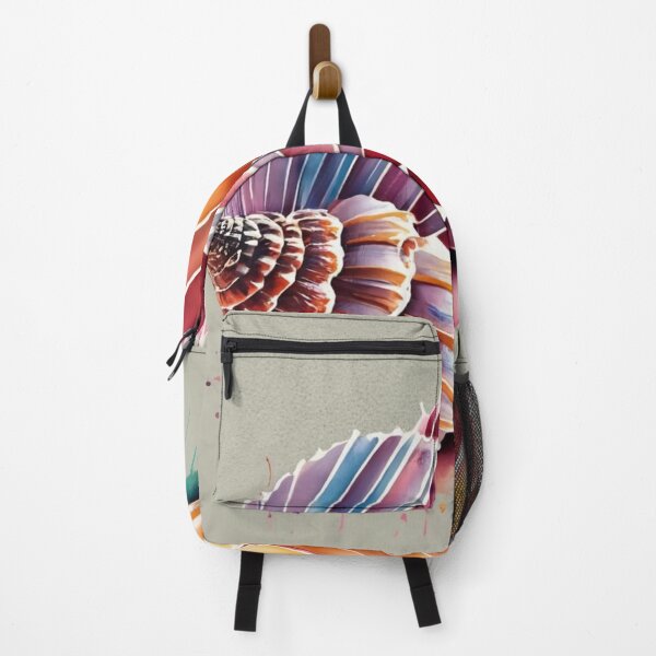Item preview, Colorful Ribbed Conch with Watercolor Drips designed and sold by BeachWhisper.
