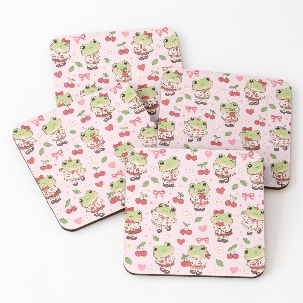Item preview, Kawaii Frog Cherry Cardigan Pattern designed and sold by Soft Berry Studio.