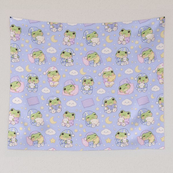 Item preview, Kawaii Frog Moon Pajama Pattern designed and sold by Soft Berry Studio.