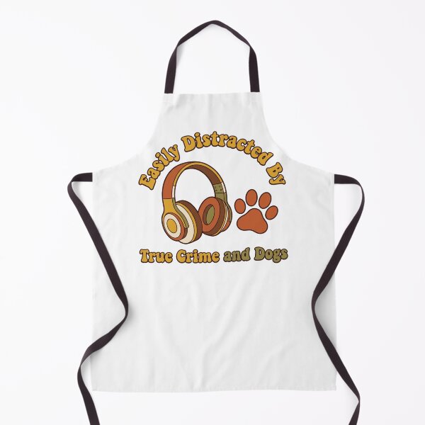 Item preview, Easily Distracted By True Crime and Dogs Retro designed and sold by MarCinu Art.